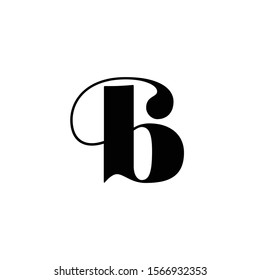 B Letter Logo Design Fashion Beauty Stock Vector (Royalty Free ...