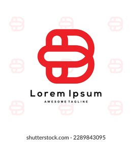 B letter logo design icon