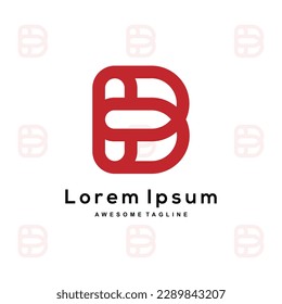 B letter logo design icon