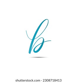 b letter logo design icon