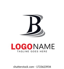 B letter Logo design & illustration vector art 