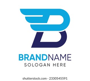 B letter logo design. Initial letter B logo vector design template