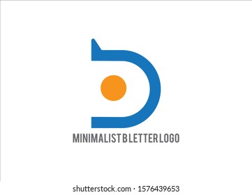 B  letter logo design and minimalist logo template vector