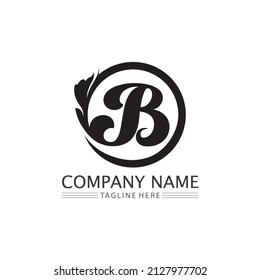 B Letter and b logo design with modern concept. Icon letter b vector illustration template