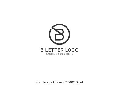 B Diseño del logotipo de la letra, plantilla del vector de diseño del logotipo de la letra B.