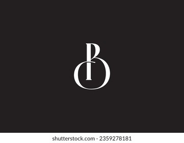 Diseño del logotipo de letra B y logotipo de monograma