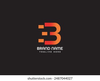 Monograma de diseño de logotipo de letra B