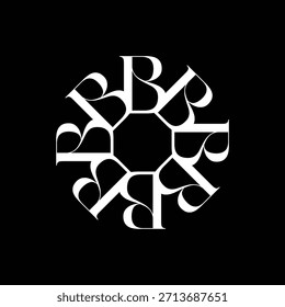 B letra diseño de logotipo, B monograma diseño, B letra en diseño de flores