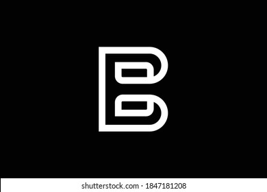 Diseño del logo de la letra B sobre fondo de lujo. Concepto del logotipo de la letra de la letra del monograma BB. Diseño de iconos B. Diseño de iconos de letras blancas elegantes y profesionales en el fondo negro. B BB