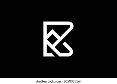B-Brief-Logo-Design auf luxuriösem Hintergrund. B monogram initials letter logo konzept. BR-Icon-Design. RB elegantes und professionelles weißes Buchstaben Symbol auf schwarzem Hintergrund.