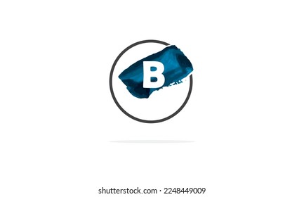 Diseño del logotipo de la letra B sobre fondo blanco