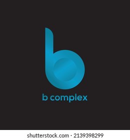 b letter logo design. Real vector logo.