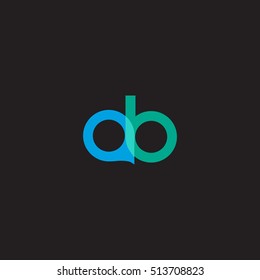 A & B Letter logo Design rounded vector element
