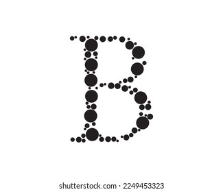 B Letter Logo Design Simple Black Letter Concept Illustration