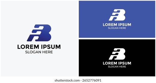 El diseño del logotipo de la letra B es conveniente para las empresas y las agencias