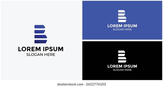 El diseño del logotipo de la letra B es conveniente para las empresas y las agencias