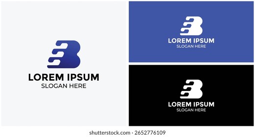 O design do logotipo da letra B é adequado para empresas e agências