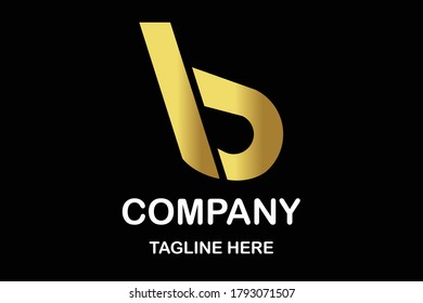 b letter logo design template