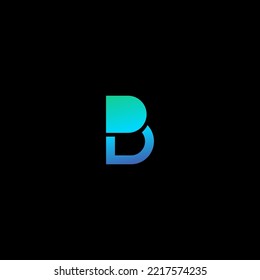 B Buchstaben Logo Design Template Elemente. Modernes abstraktes Logo für digitale Buchstaben. Vektorgrafik.