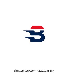 B Buchstaben Logo Design Template Elemente. Modernes abstraktes Logo für digitale Buchstaben. Vektorgrafik. Schnelles B-Brief-Logo.