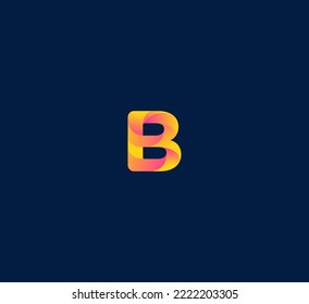 Elementos de plantilla de diseño de logotipo de letras B. Logo de la letra digital abstracta moderna. Ilustración vectorial. Logo de la letra 3D B. Letra 3D colorida. Logo de la tecnología.
