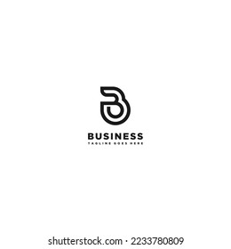 plantilla de diseño de logotipo de letra b