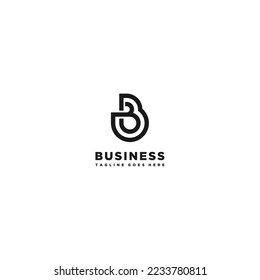 plantilla de diseño de logotipo de letra b