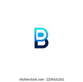 Elementos de plantilla de diseño de logotipo de letras B. Logo de la letra digital abstracta moderna. Ilustración vectorial.