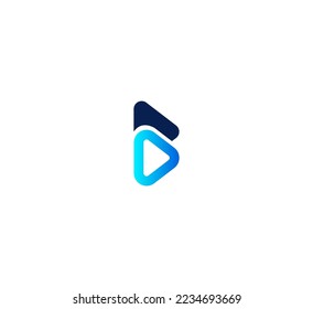 B letter logo design template elements. Modern abstract digital alphabet letter logo. Vector illustration.