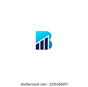 B letter logo design template elements. Modern abstract digital alphabet letter logo. Vector illustration.