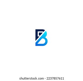 B letter logo design template elements. Modern abstract digital alphabet letter logo. Vector illustration.