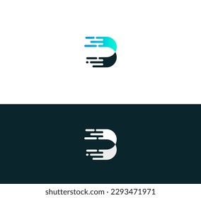 B letter logo design template elements. Modern abstract digital alphabet letter logo. Vector illustration. New Modern logo.