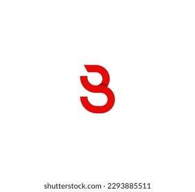 Elementos de plantilla de diseño de logotipo de letras B. Logo de la letra digital abstracta moderna. Ilustración vectorial. Nuevo logo moderno. Logo de la letra B en 3D.