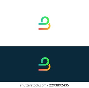 B letter logo design template elements. Modern abstract digital alphabet letter logo. Vector illustration. New Modern logo.