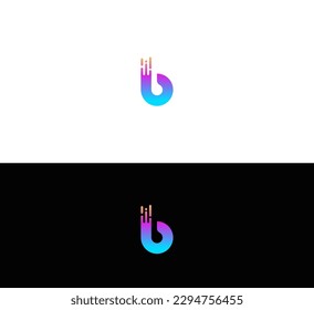 B letter logo design template elements. Modern abstract digital alphabet letter logo. Vector illustration. New Modern logo.