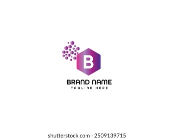 B letter Plantilla de diseño de logotipo