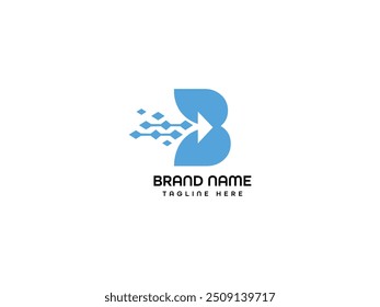B letter Plantilla de diseño de logotipo