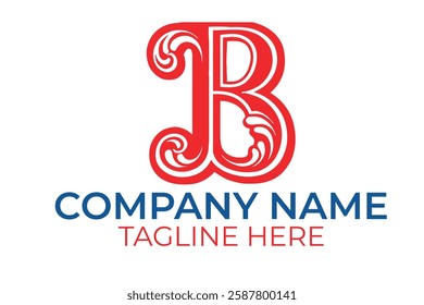 B Letter Logo Design Template. Initial Letter B Logo Vector Illustration