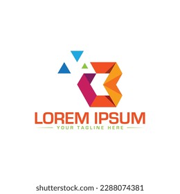 Logo-Design für B-Buchstaben einzigartiges Logo