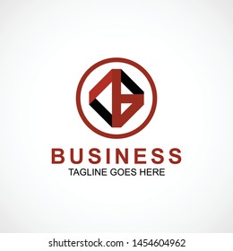 A B Letter logo design vector with circle