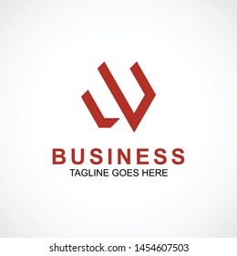 A B letter logo design vector with red shape 
