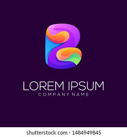 b letter logo design vector abstract