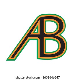  A B Letter logo Design vector template.