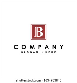 b letter logo design vector image with red  luxury color