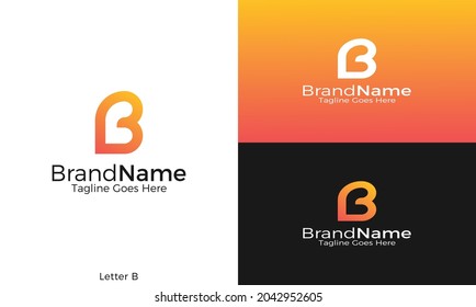 B Letter Logo Design Vector Template. B Monogram Logo Design Vector Element.