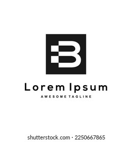 B letter logo design  vector file
