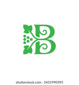 b letter logo design vector