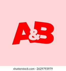 A and B letter logo design vector
