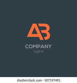 A & B Letter logo Design vector element
