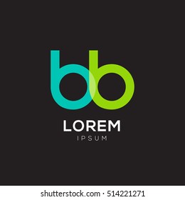 B & B Letter logo design vector element
